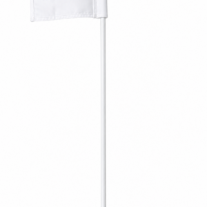 Valkoinen Pihagolf-lippu ja lipputanko pallonnostimella
