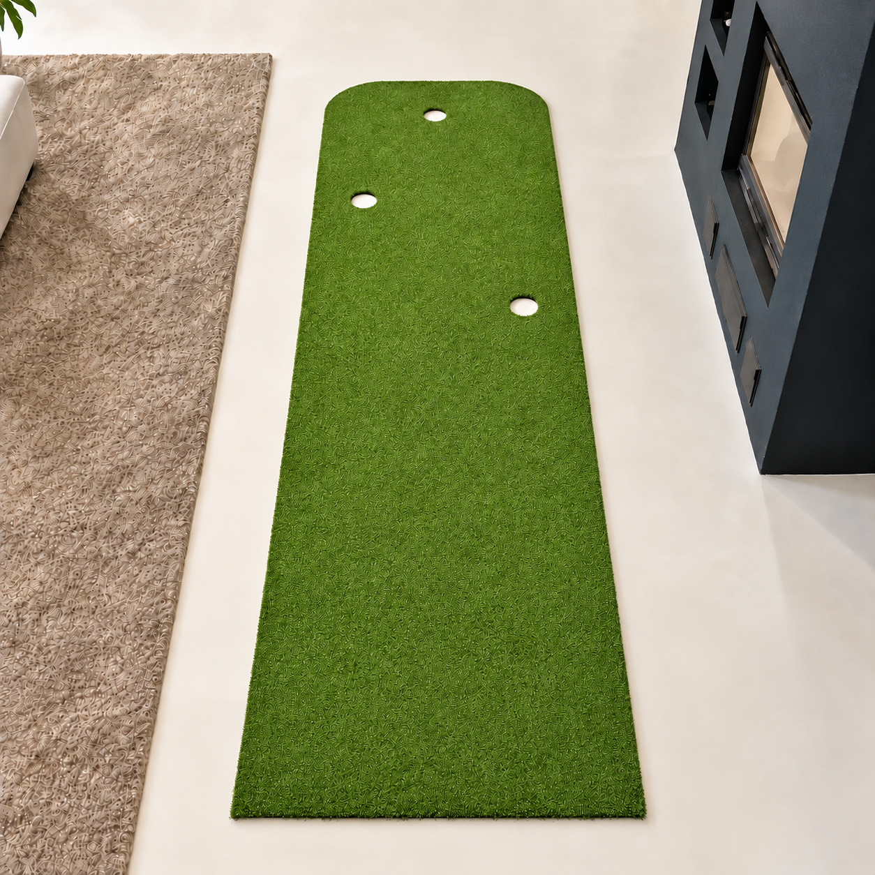 Puttimatto Multi 100 cm × 3 m yläviistosta kuvattuna, koko matto näkyvissä