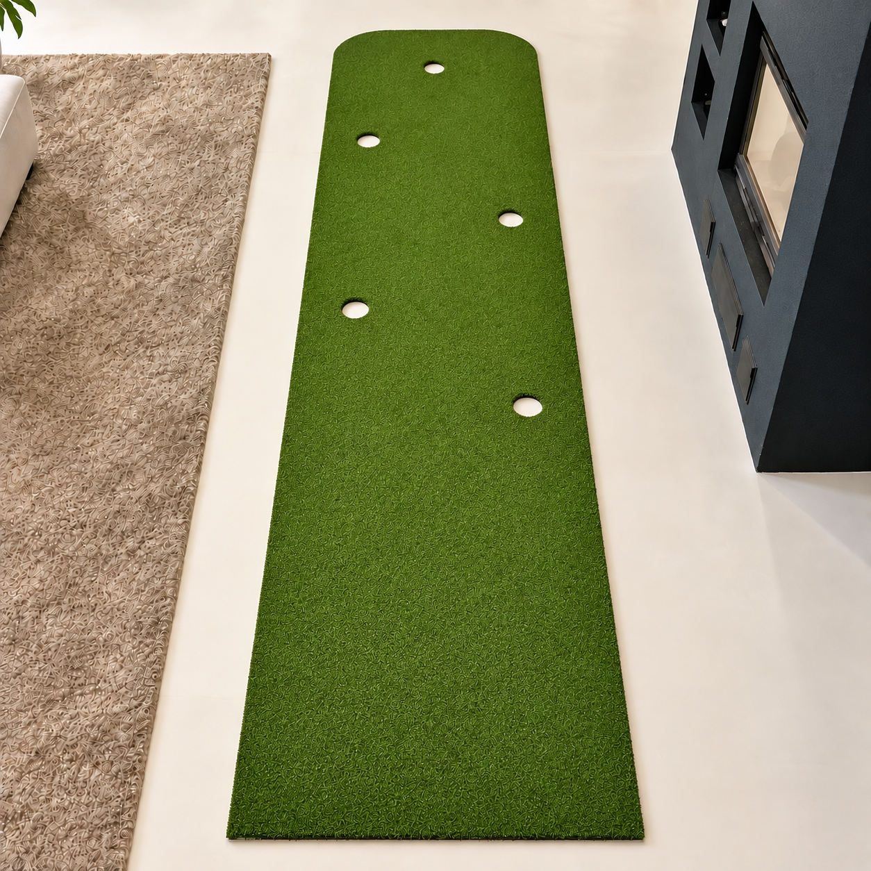 Puttimatto Multi 100 cm × 5 m yläviistosta kuvattuna, koko matto näkyvissä