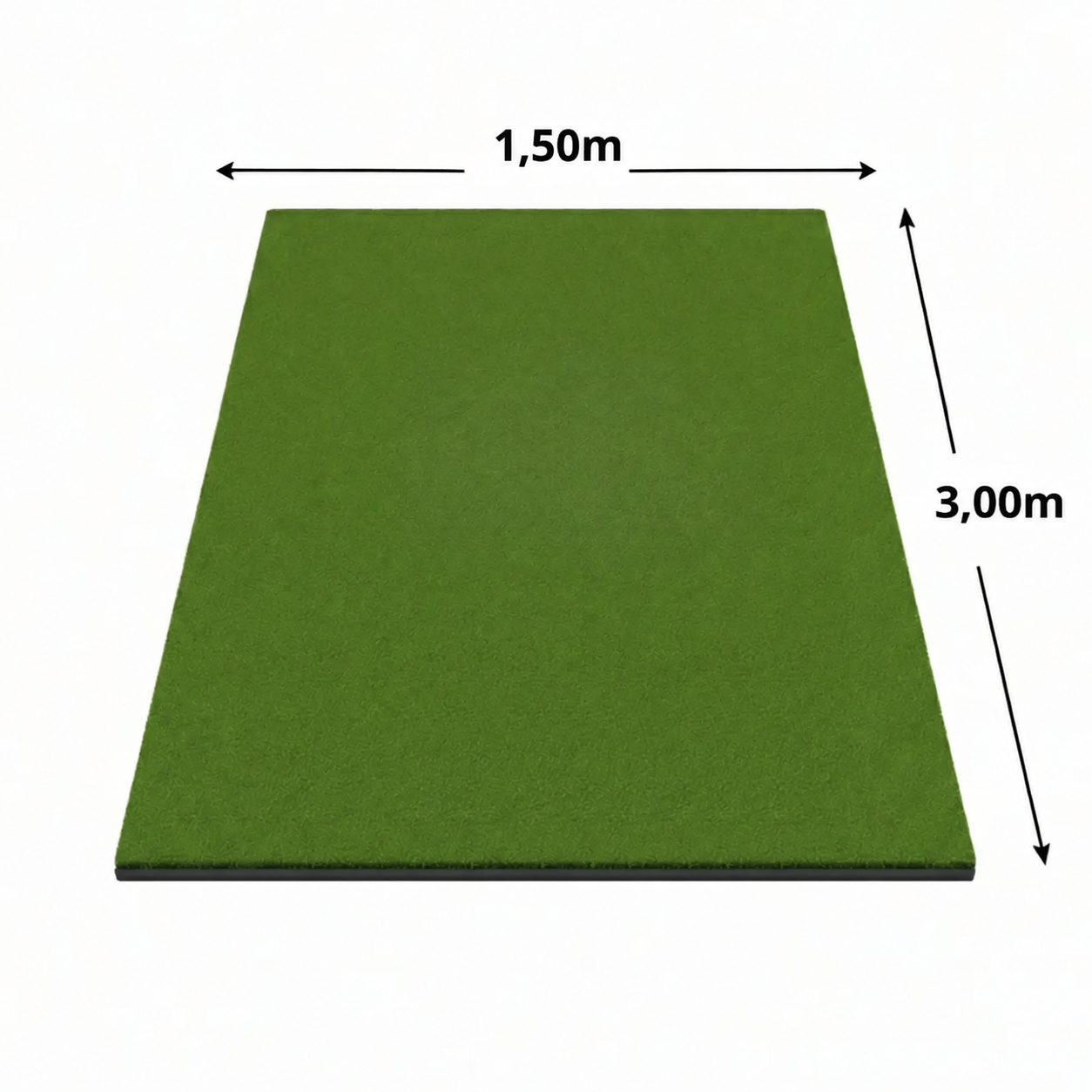 Pihagolf Simulaattorimatto Pro Nylon 150 × 300 cm – mittakuva